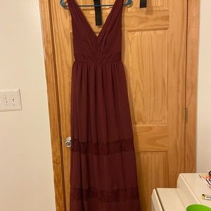 Wine bridesmaids dress